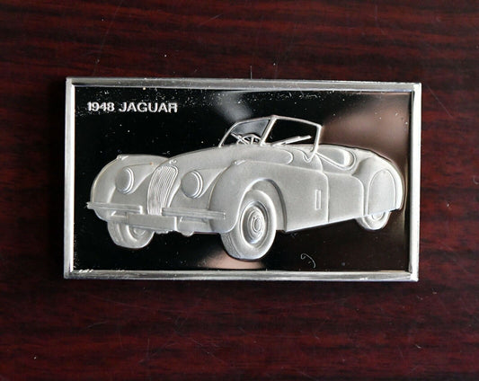1948 Jaguar Centennial Car Ingot Collection 1000 Grain Sterling Franklin Mint