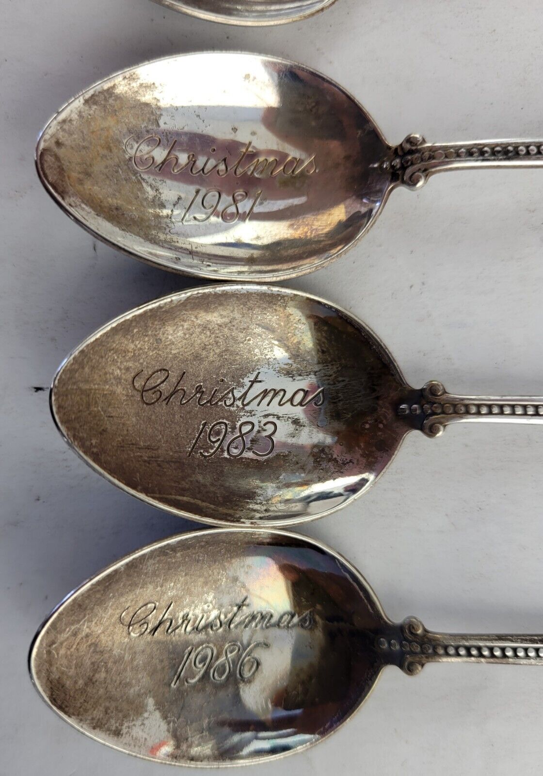 5pc Set Souvenir Spoon Hummel 1982 ARS Edition Silverplated 1981 ,86 ,83 ,82 ,80