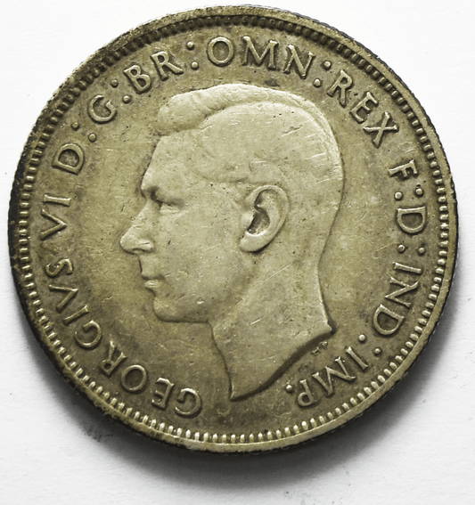 1938 Australia Florin Silver Coin KM# 40