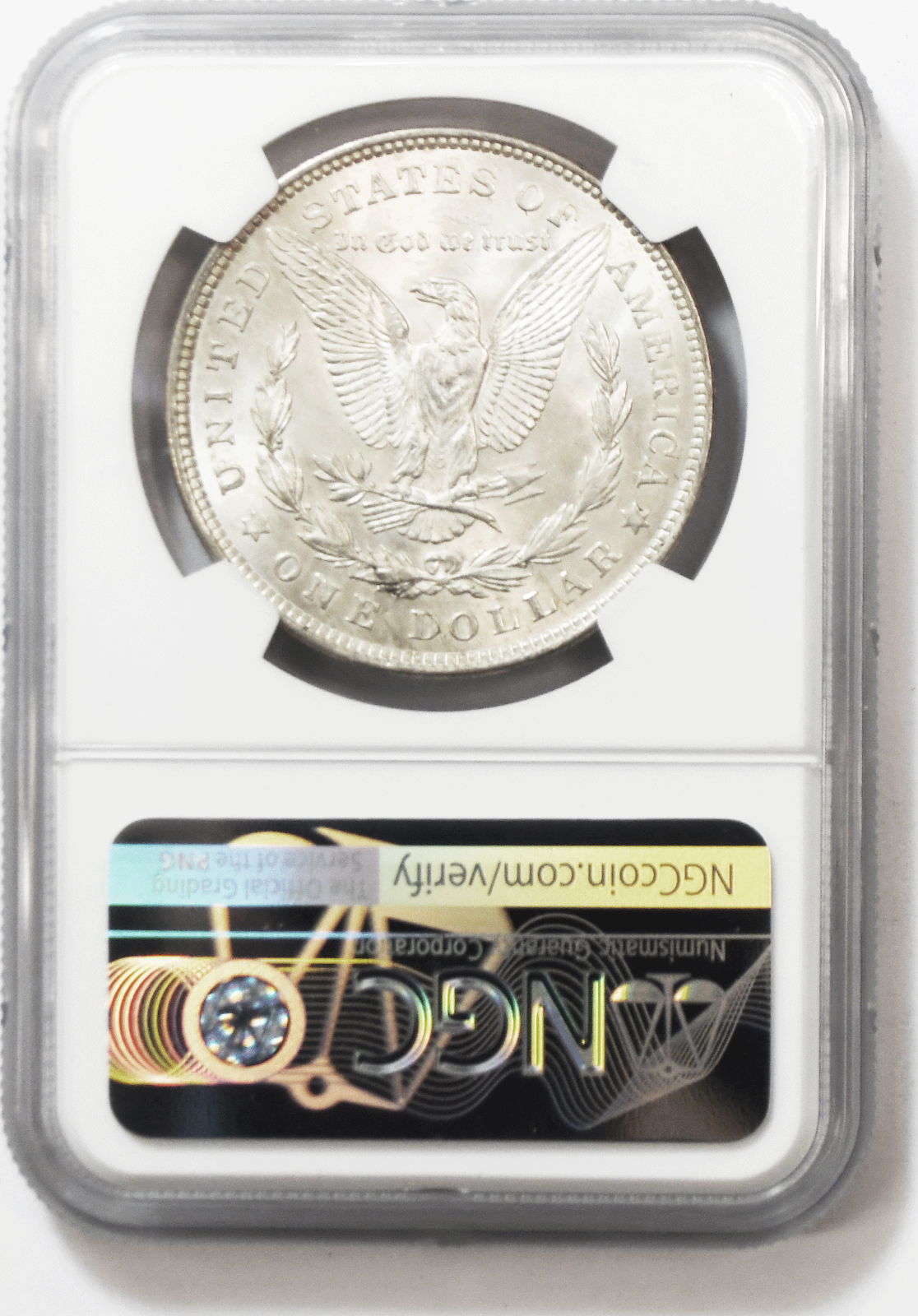 1921 $1 Morgan Silver Dollar MS62 NGC Uncirculated Lamination Peeling Reverse