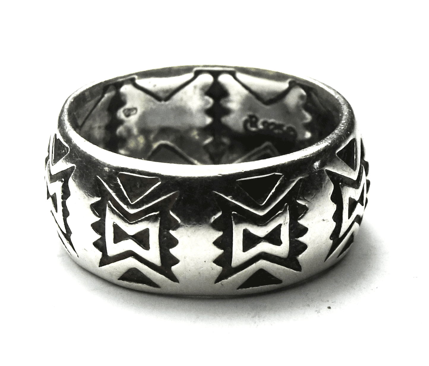 Sterling Silver Carolyn Pollack AW 10mm Wide Band Ring Size 9