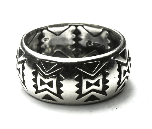 Sterling Silver Carolyn Pollack AW 10mm Wide Band Ring Size 9