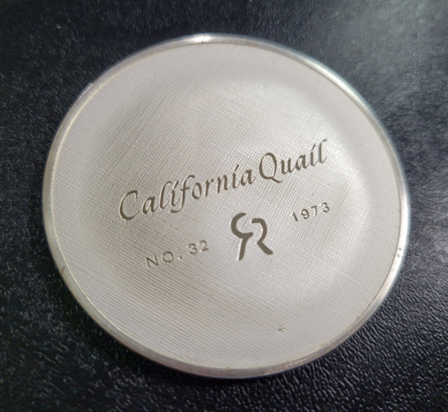 1973 California Quail 2.1oz. Franklin Mint Solid Sterling Silver No.32