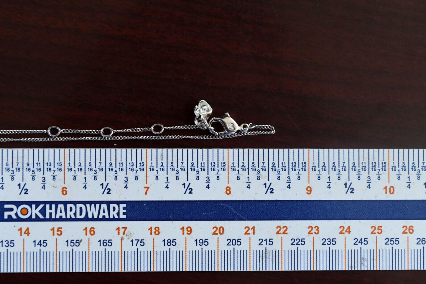 Genuine Swarovski Silver & Red Heart Pendant and 17 1/2" Necklace Austria