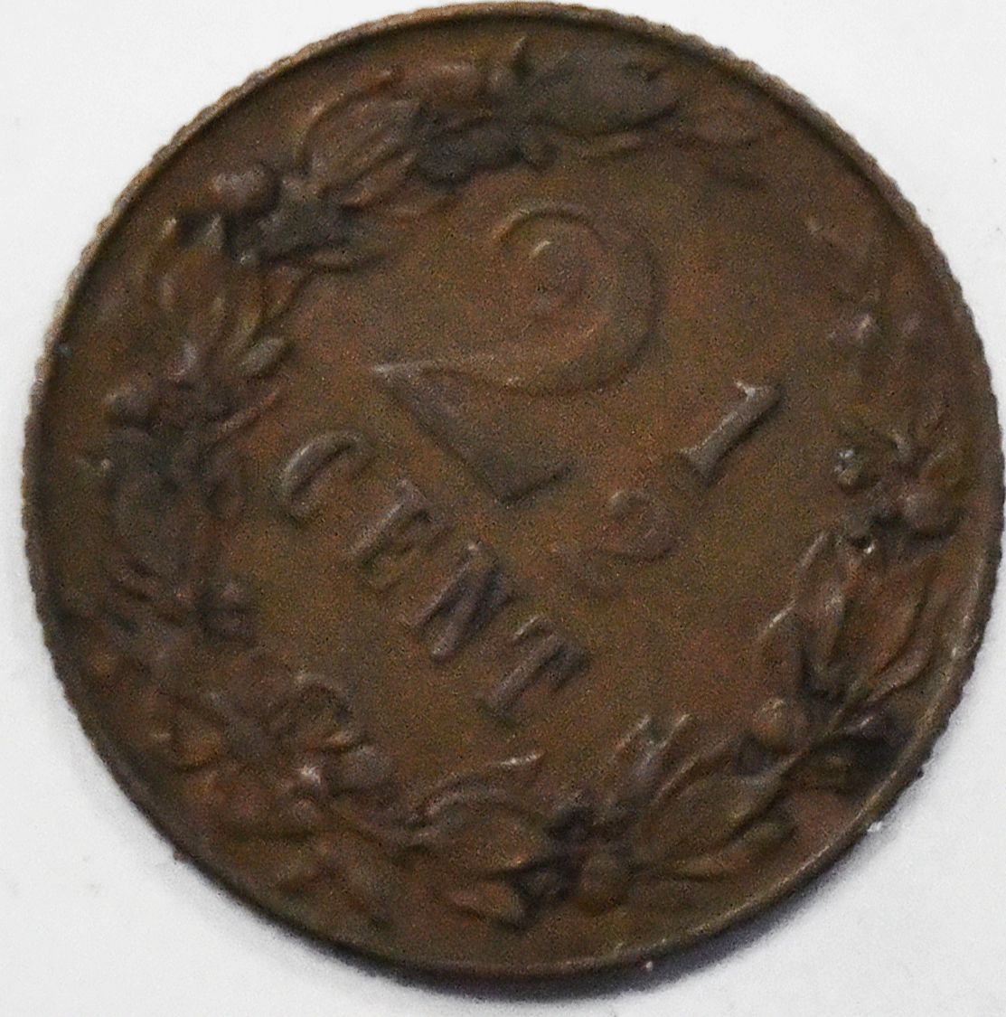 1903 Netherlands 2-1/2 Cent Bronze Coin KM# 134