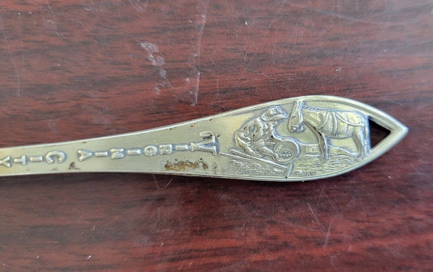 Virginia City Nevada Sterling 4 1/4" Souvenir Spoon By Bell Trading Post .37oz