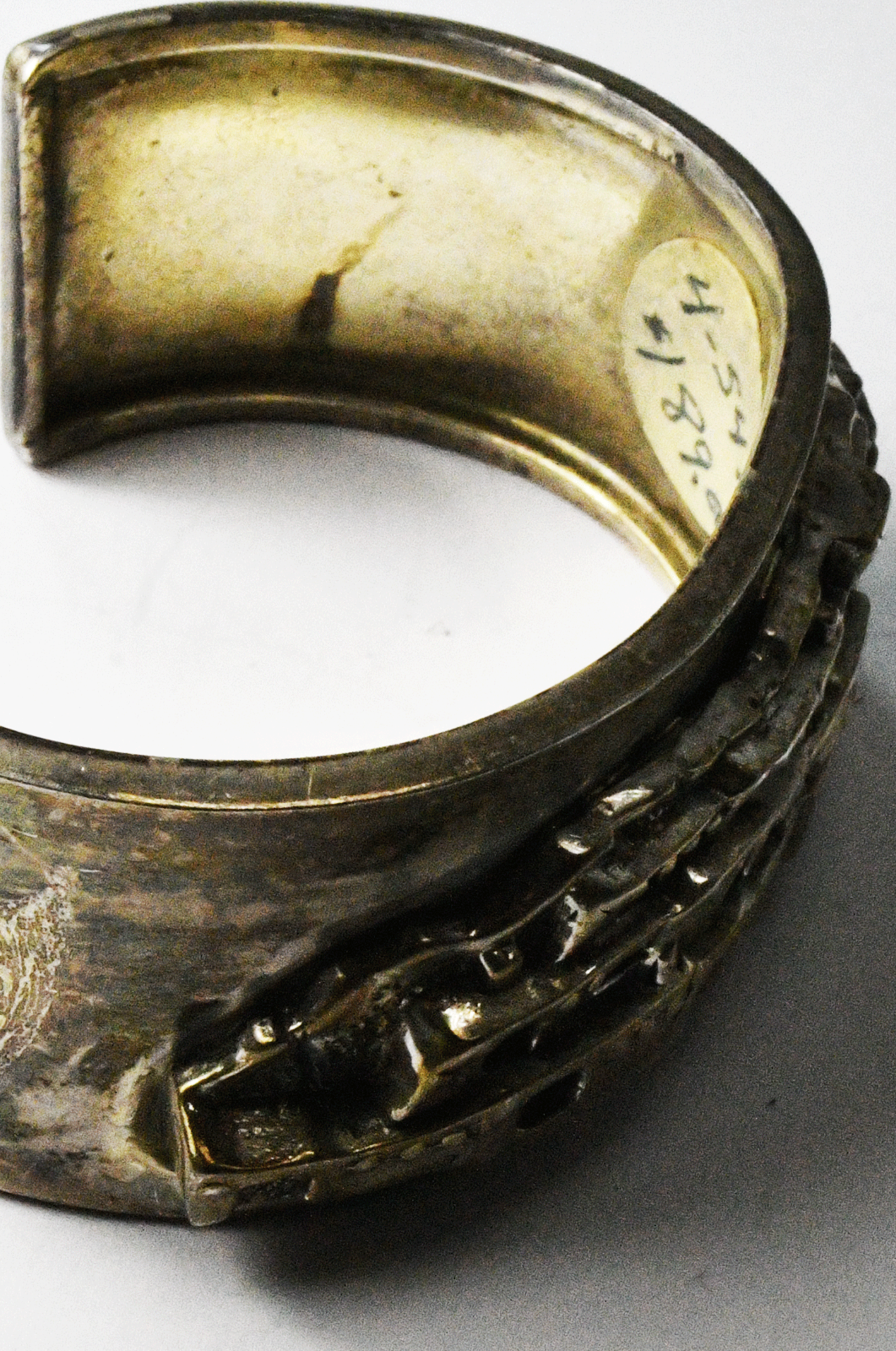 Sterling Silver Adobe Village Cuff Bracelet 26mm 6-3/4" Wrist