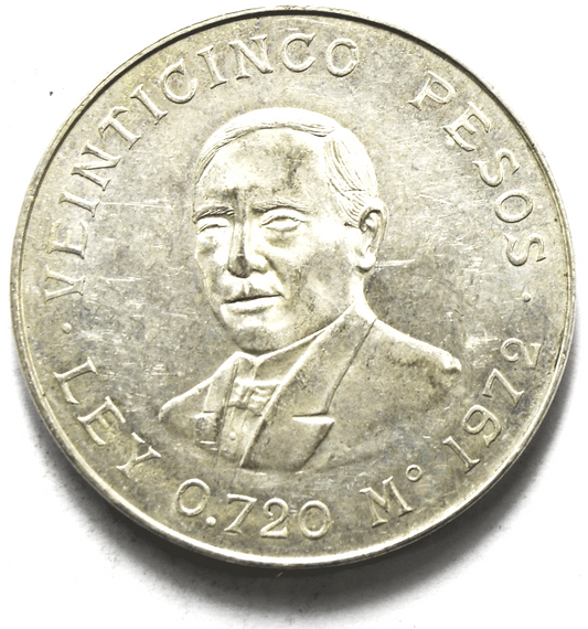 1972 Mexico Estados Unidos Mexicanos Silver 25 Pesos KM# 480