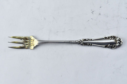 Marcell by International Sterling Silver Gold wash 5 3/8" Cocktail Fork .57 oz.