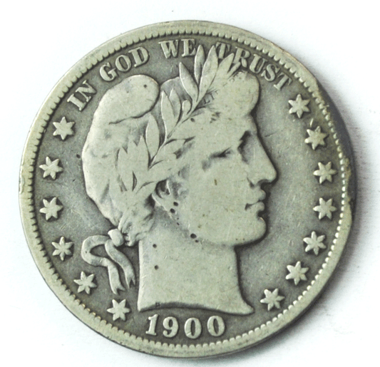 1900 50c Barber Silver Half Dollar Fifty Cents US Philadelphia