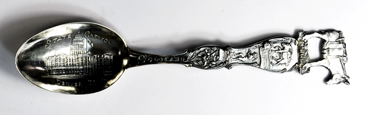 Sterling Silver Colorado State Capitol Mule Souvenir Spoon 5-1/2"
