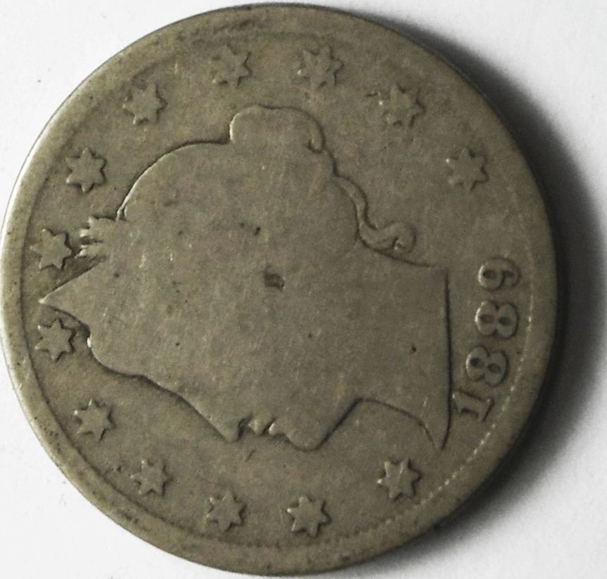 1889 5c V Liberty Nickel Five Cents Rare US Philadelphia