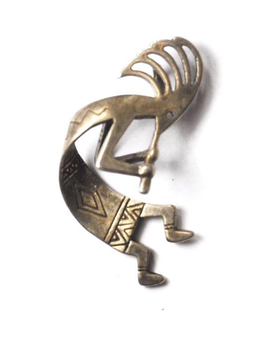 Sterling Silver Sunwest 3-D Kokopelli Slide Pendant 23mm x 43mm