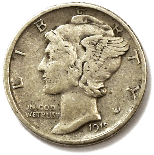 1918 D 10c Mercury Silver Dime Rare Ten Cents Denver