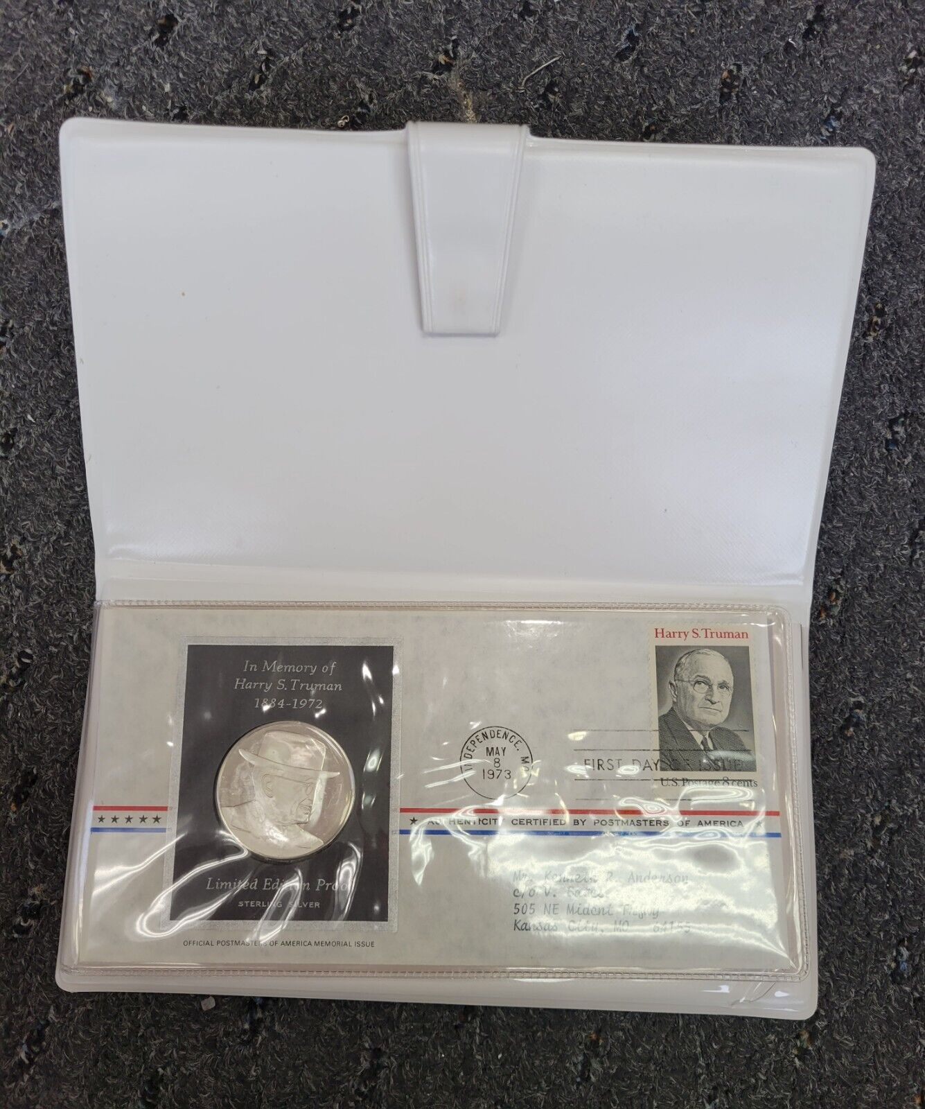 1973 Postmasters Of America Harry S Truman Independence MO. Franklin Mint