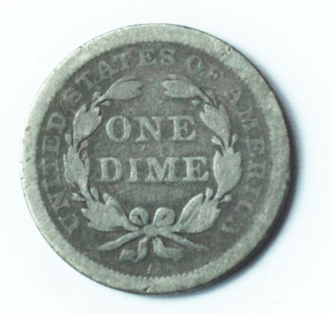 1841 10c Seated Silver Dime Ten Cents Philadelphia