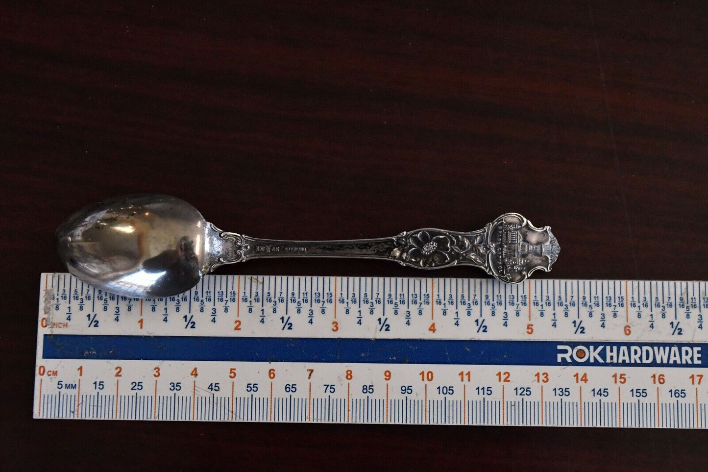 1922 Womens Relief Corps Des Moines Iowa Sterling 5 1/4" Souvenir Spoon .55 oz.