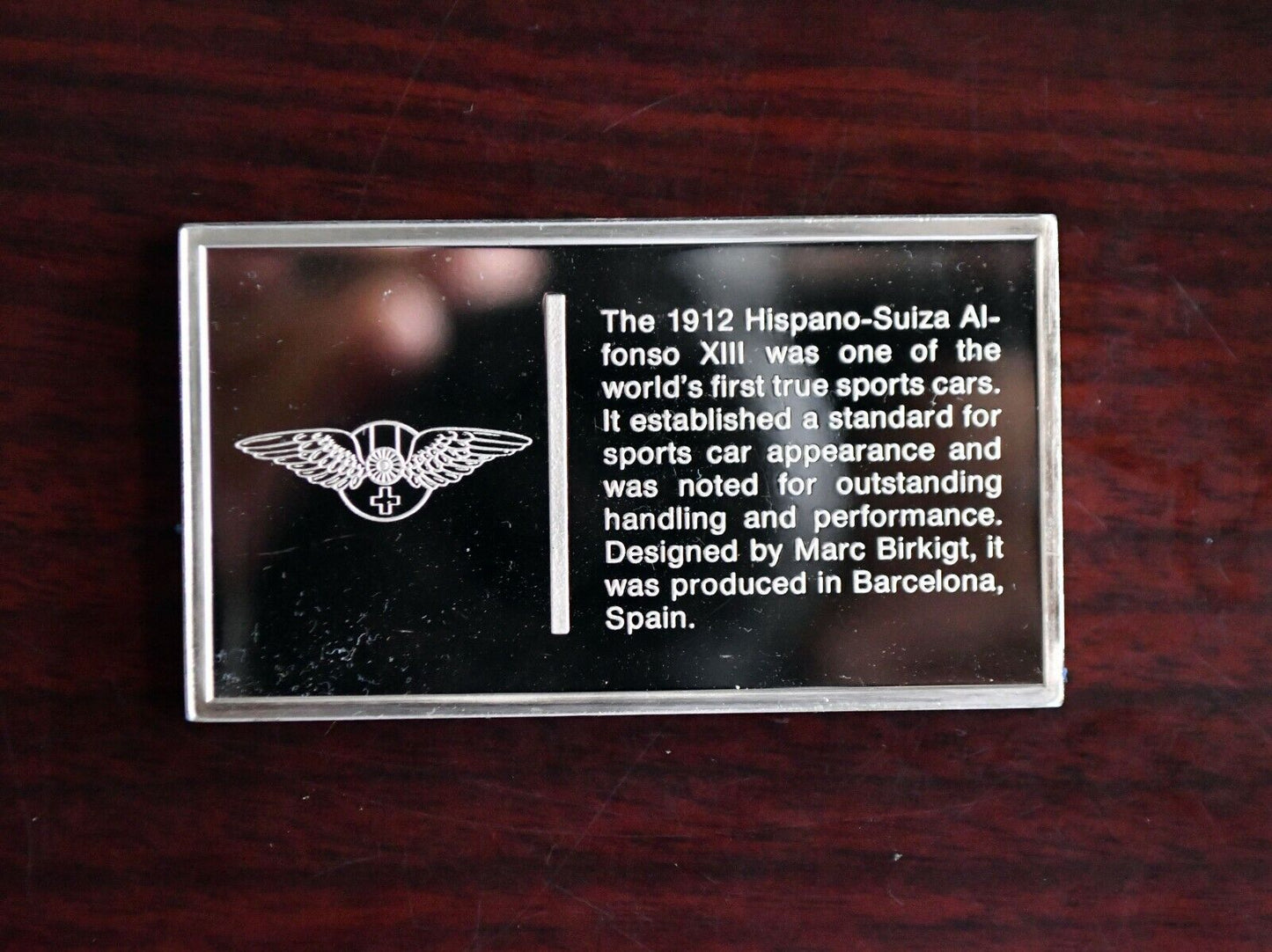 1912 Hispano Suiza Centennial Car Collection 1000 Grain Sterling Franklin Mint