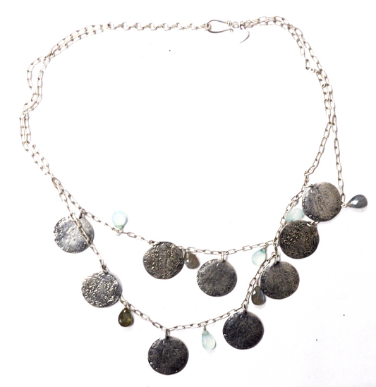 Silver Plate Netherlands Medal Ducat Copy Necklace 21mm 18-3/4"