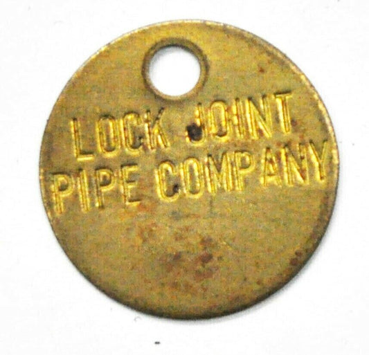 Lock Joint Pipe Company Key Fob Holed Pendant Token 29mm