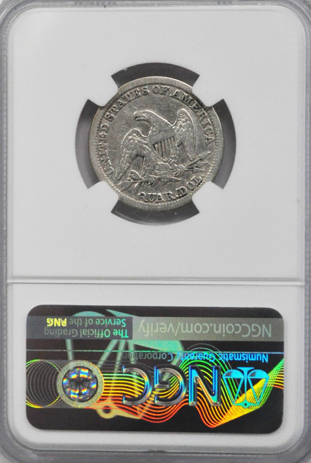 1848/1848 25c Seated Silver Quarter Dollar NGC Fine Details VP-002