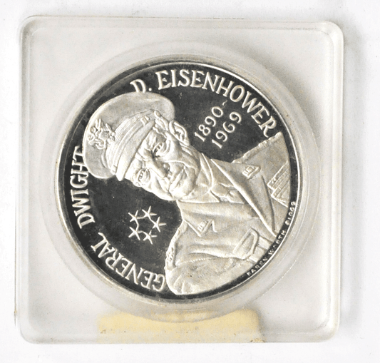 Dwight D Eisenhower President General Silver Medal Karen Worth 39mm