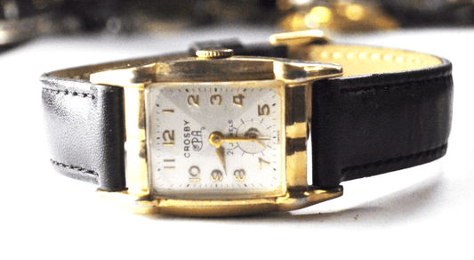 Vintage Crosby PA 21 Jewels Manual Wind 63 Wristwatch 24mm 10k RGP