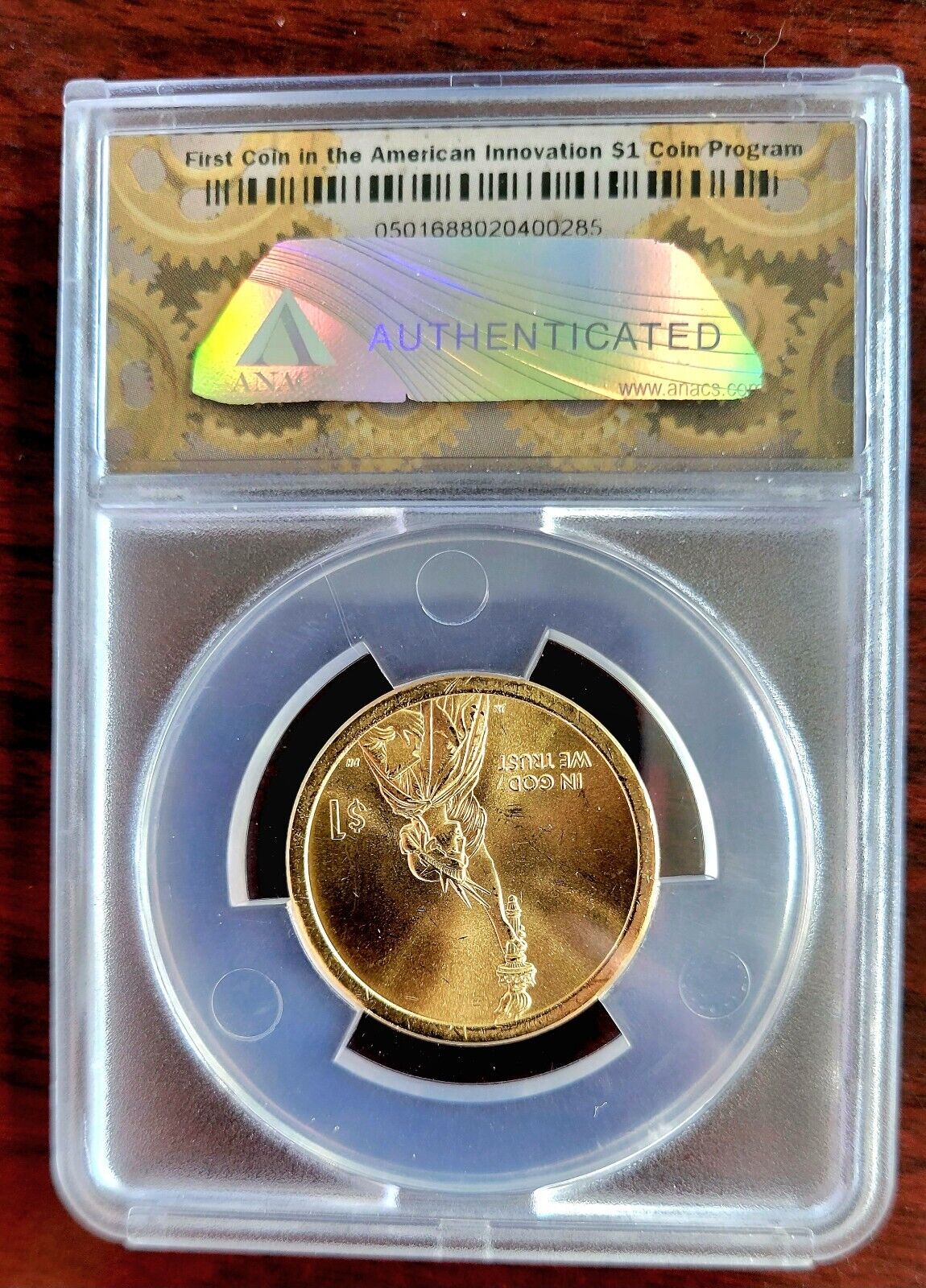 2019 P American Innovation Dollar First Patent MS67 ANACS First Strike Inaugural