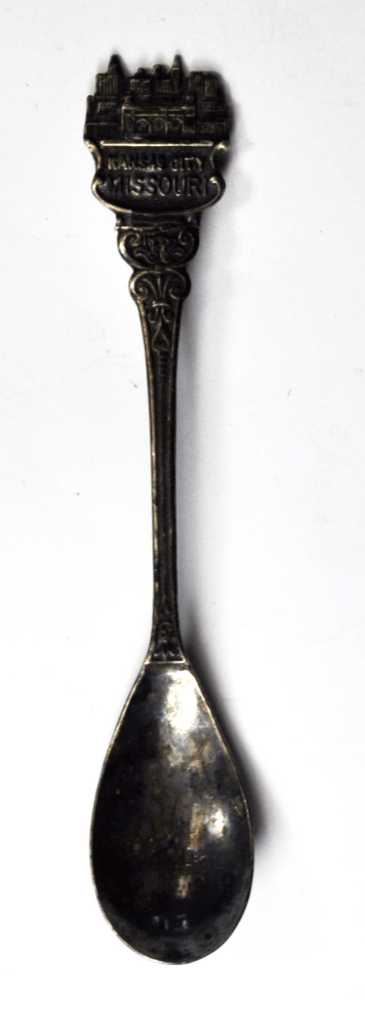 Silver Plated Holland Mustard Souvenir Spoon 5-1/2" KC Missouri Union Station