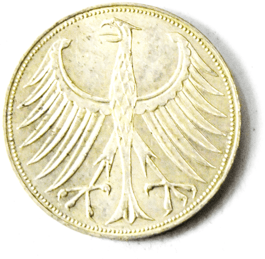 1970 D Germany Federal Republic 5 Five Mark Silver Coin KM# 112.1