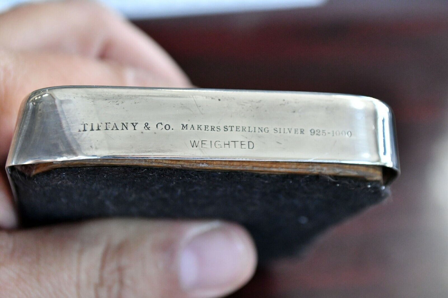 Tiffany & Co. Sterling Silver 925-1000 Vintage Heavy Paperweight 4" x 2 3/4"