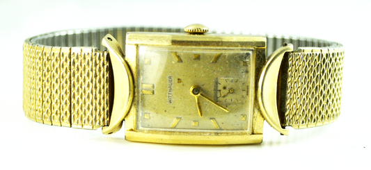 Vintage Men's Wittnauer 84/1 Revue Swiss 17j 23mm Not Running Boomerang Lugs