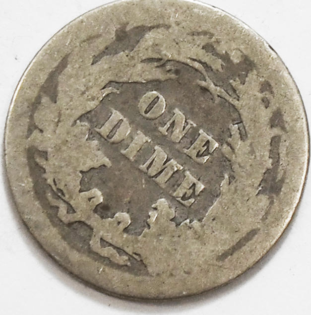 1891 10c Seated Liberty Silver Dime Ten Cents Philadelphia
