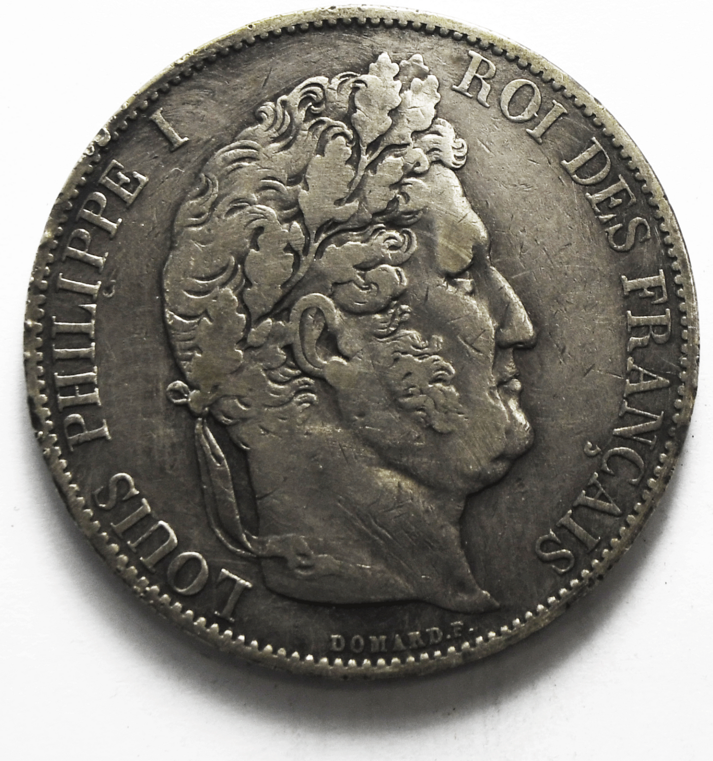 1844 A France 5 Five Francs Silver Coin KM# 749.1