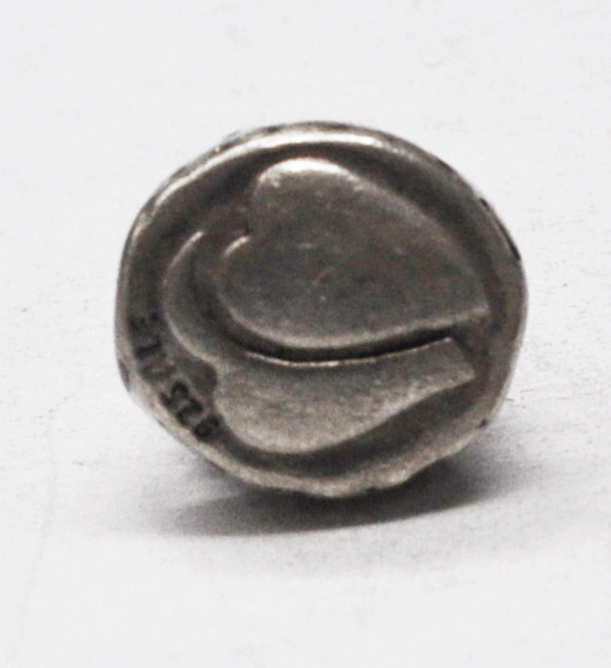 Sterling Silver Pandora 14k Heart Wedding Cake Bead Charm 12mm 790347