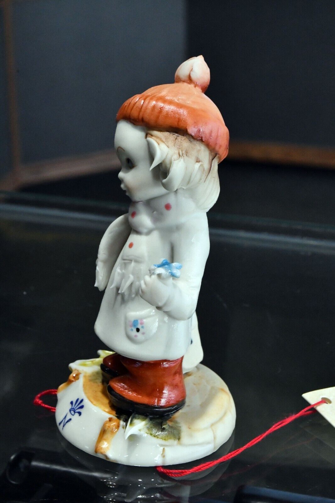 Original Capodimonte G. Pezzato School Girl Porcelain 4" Italy