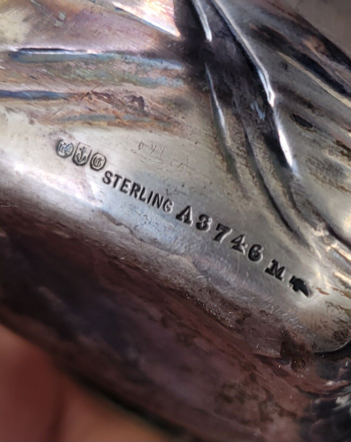 Antique ART NOUVEAU Gorham Sterling Silver 5 7/8" Floral Vanity Dish 2.2oz.