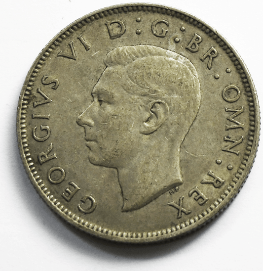 1943 Great Britain Silver One Florin Two Shillings Coin KM# 855