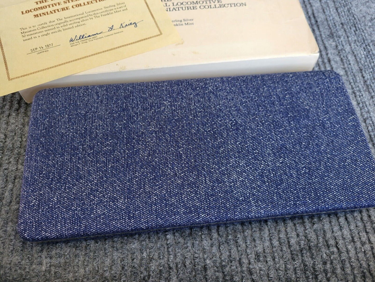 50pc. International Locomotive Miniature Sterling Bar Collection Franklin Mint