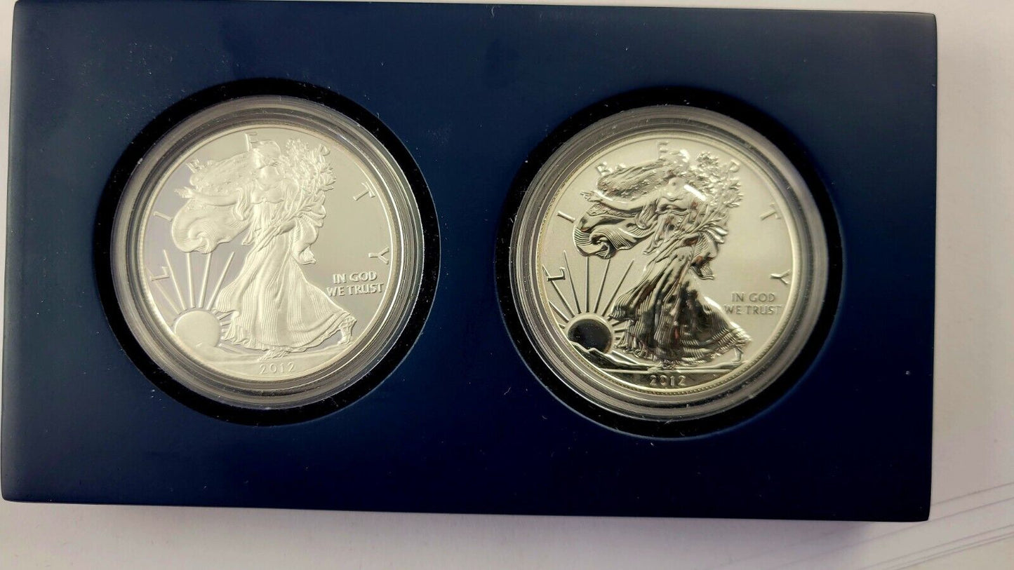 2012 American Eagle San Francisco Two-Coin Silver Proof Set Box/COA US Mint