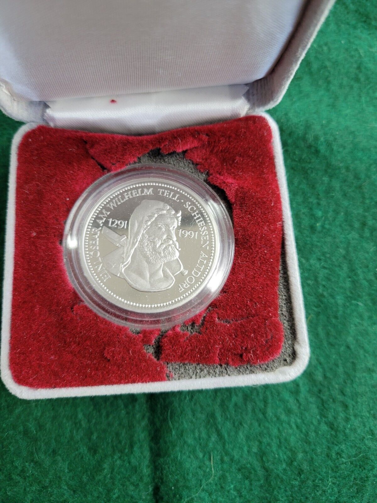 1988 1oz Platinum Proof Switzerland Shooting  Taler .999 Fine Vintage Coin