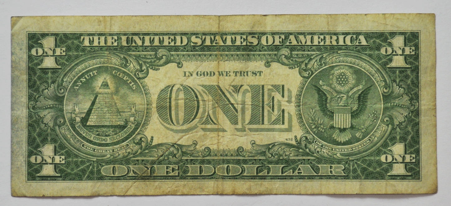 1957 B $1 Silver Certificate STAR Note *29303785B Inking Error Fr# 1621