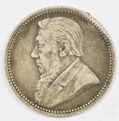 1893 6P South Africa Silver Six Pence KM#4 Only 96,000 Minted